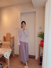 香影氣質(zhì)高級(jí)感紫色套裝裙女2025秋季新款針織衫吊帶連衣裙兩件套 紫色 S 曬單實(shí)拍圖