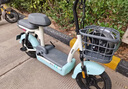 愛瑪電動(dòng)自行車歡樂豆48V12Ah鉛酸電池續(xù)航40km新國標(biāo)迷你踏板 源彩塔塔綠 曬單實(shí)拍圖