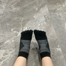 瑞爾士美利奴羊毛襪子男女馬拉松戶(hù)外運動(dòng)徒步跑步襪防臭耐磨透氣運動(dòng)襪 【美利奴羊毛】短筒黑色-五指襪 M【38-41碼】 曬單實(shí)拍圖