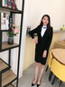 伊婭莎職業(yè)套裝男女氣質(zhì)西裝外套酒店前臺收銀經(jīng)理馬甲套裝服務(wù)員工作服 (女)黑色外套+半裙 L 曬單實(shí)拍圖