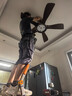 源氏木語中古大風力吊扇燈中式實木風扇燈護眼吊燈客廳餐廳電扇燈新全光譜 吊桿46寸古銅-全光譜-變頻-遙控 曬單實拍圖