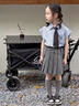 MOKITOUL夏季女童學(xué)院風(fēng)套裝2025新款兒童jk條紋襯衫夏裝女孩網(wǎng)紅炸街裙子 藍色襯衫+褲裙收藏加購送領(lǐng)帶+1（高端禮盒包裝） 70 cm5 1 曬單實拍圖