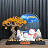 歐梵普（oufanpu）新中式發(fā)財(cái)樹招財(cái)貓擺件喬遷開業(yè)禮物新店辦公室客廳玄關(guān)流沙裝飾 八方來財(cái)-金色【青出于藍(lán)】 大尺寸更大氣-招財(cái)進(jìn)寶 曬單實(shí)拍圖