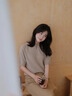佐敘短袖t恤女2025夏季新款圓領寬松顯瘦遮肚減齡上衣打底 短袖亞麻色 亞麻色 均碼 （120斤內(nèi)） 曬單實拍圖