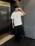 倉(cāng)石一樹(shù)潮牌2025新款短袖T恤男士夏季重磅涼感寬松大碼休閑圓領(lǐng)半袖體恤 白色 2XL 曬單實(shí)拍圖