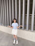 小豬彼特女童網(wǎng)球套裝兒童夏羽毛球速干衣運(yùn)動服訓(xùn)練冰絲大童夏季2025新款 4452白色 【速干短裙】 130 cm 曬單實(shí)拍圖