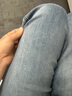 范思藍恩高腰復(fù)古直筒解構(gòu)線顯瘦闊腿褲女2025夏新款牛仔褲2297 藍色 M 曬單實拍圖