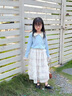 女童裙子套裝春秋2025新款兒童春裝學院風穿搭小女孩韓系甜美衣服 上衣+裙子【套裝】 120 曬單實拍圖