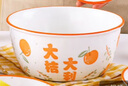 碗盤套裝家用2024新款大吉大利釉下彩喬遷餐具新婚禮品碗蝶筷組合 4.5英寸米飯碗【1只裝泡沫箱】 大桔大利 曬單實拍圖