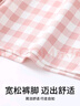 自由系【25年新品】女士純棉家居睡褲格子三分短褲可外穿寬松休閑少女 曬單實(shí)拍圖