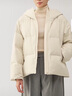 無(wú)印良品（MUJI）女式 不易沾水 羽絨夾克 短款羽絨服女款冬季  外套 BD0ZLA4A 象牙色 M （160/84A） 曬單實(shí)拍圖