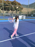 moonkids女童t恤長袖速干衣2025秋季新款兒童假兩件運動上衣瑜珈訓練衣服 【19567幻彩粉+19556粉色】 120 cm 曬單實拍圖