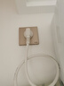 施耐德電氣 開關(guān)插座面板 86型暗裝家用墻壁電源插座面板 皓呈系列珍珠金色 16A三孔 插座 曬單實拍圖