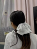 薇施妮（WEISHINI）雪紡蝴蝶結(jié)飄帶低馬尾發(fā)夾女2025新款高端后腦勺盤發(fā)抓夾發(fā)卡頭飾 淺粉色蝴蝶結(jié)抓夾  B07-202 曬單實拍圖