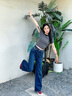 Calvin KleinJeans【新品禮盒】25夏女美式復古ck高腰寬松闊腿牛仔褲47B936G U3N-牛仔深藍 29 曬單實(shí)拍圖