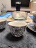 瀾春江高檔鎏銀青花斗彩蓋碗茶杯套裝家用喝茶功夫茶具高檔自用送禮盒裝 整套茶具 曬單實(shí)拍圖