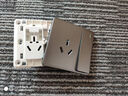 飛利浦（PHILIPS）開(kāi)關(guān)插座家用恒曦86型空調(diào)一開(kāi)雙控網(wǎng)絡(luò)面板深灰色 空調(diào)三孔16A帶開(kāi)關(guān) 插座 曬單實(shí)拍圖