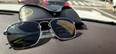 雷朋（RayBan）太陽鏡偏光方形開車鏡駕駛潮流墨鏡0RB3588禮物七夕禮物 925181銀色鏡框深灰色偏光鏡片 尺寸55 曬單實拍圖