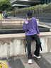 回力圓領衛(wèi)衣男春秋季高級紫色美式潮流男款休閑百搭重磅無帽長袖外套 極光紫(純色) L /175(回力潮牌 品質保障) 曬單實拍圖