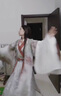 銀狐魏晉風交領(lǐng)漢服女齊腰襦裙廣袖流仙裙中國風學生古裝套裝春夏 銀狐4件套 XL 【質(zhì)量保證】 曬單實拍圖