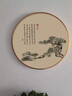 涵軒見山玄關(guān)墻裝飾畫中式禪意入戶正對門掛畫led燈字畫走廊過道壁畫 E2270見山 直徑40 經(jīng)典黑框 紋理油畫布+鋁合金邊框 曬單實拍圖