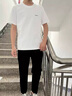 羅蒙（ROMON）短袖t恤男夏季新款純棉短袖男士商務(wù)休閑圓領(lǐng)半袖打底衫上衣男裝 白色 薄款 L （130-150斤可穿） 曬單實(shí)拍圖