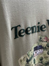 Teenie Weenie小熊長(zhǎng)袖T恤女2025年夏季新款甜美清新田園印花T恤打底衫女 軍綠色 M 曬單實(shí)拍圖