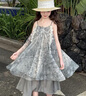 G.DUCKKIDS2025新款夏季女童水墨蕾絲吊帶連衣裙甜美公主風(fēng)百搭裙子 圖片色 120 曬單實(shí)拍圖