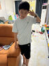 匹克童裝男童速干套裝2025夏季兒童涼感短袖t恤青少年夏款運動兩件套 寶藍PK切割字-黑PK小標k 140 曬單實拍圖