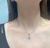 DOMEN老鳳凰金店款鍍pt950鉑金項(xiàng)鏈女素鏈18滿天星頸鏈鎖骨鏈盒子鏈 瓜子鏈50cm 曬單實(shí)拍圖