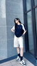 LAZY DAY TREND戶(hù)外騎行吸汗速干運動(dòng)T恤男夏季輕薄透氣涼感拼色短袖潮 深海蘭 2XL 曬單實(shí)拍圖