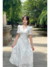 棉致法式甜辣連衣裙女夏季2025新款溫柔風(fēng)茶歇收腰顯瘦設(shè)計感絕美長裙 白色 L 建議100-110斤 曬單實拍圖