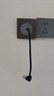 公牛86型空白蓋板帶出線(xiàn)孔面板暗盒擋板電視背景墻HDMI高清光纖圓孔 出線(xiàn)孔面板丨G12系列灰 曬單實(shí)拍圖