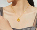 中國黃金（CHINA GOLD）黃金項鏈女足金套鏈莫比烏斯環(huán)吊墜素鏈送女友生日情人節七夕禮物 莫比烏斯吊墜+足金鏈【摯愛(ài)玫瑰禮盒】 曬單實(shí)拍圖
