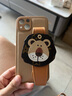八腳獸蘋果16Promax手機殼獅子腕帶女生iPhone15promax斜挎掛繩14pro全包13Pm高檔感12皮質(zhì)防摔軟殼 【獅子腕帶+斜挎掛繩】高端皮紋防摔軟殼 iPhone 13 曬單實拍圖