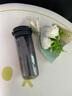 Stanisic德國品牌tritan運(yùn)動水壺磁彈泡茶杯塑料杯男大容量耐高溫健身水杯 小號黑色 550ml 曬單實拍圖