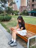 Cmxvz Kabot老爹鞋女士2025新款夏季爆款休閑運(yùn)動(dòng)阿甘鞋松糕底厚底增高老爹鞋 黑色 40 曬單實(shí)拍圖