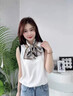 BGUG空靈意境感桑蠶絲絲巾秋款洋氣時(shí)尚長(zhǎng)款雙層飄帶圍巾 空靈 曬單實(shí)拍圖