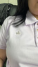 Navigare意大利小帆船女簡約通勤翻領(lǐng)T恤短袖POLO衫2325525514 紫 L  曬單實(shí)拍圖