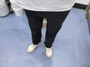 京東京造褲子男薄款冰絲休閑褲男士直筒寬松商務(wù)運動長褲黑色 35 曬單實拍圖