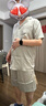 ubras七夕禮物流光滿印涼感翻領(lǐng)家居服套裝睡衣短袖短褲椰青灰（男）XL 曬單實(shí)拍圖