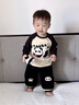 幼歌（YOUGE）嬰幼兒舒適燈芯絨束腳休閑褲寶寶百搭可愛動(dòng)物保暖褲子 黑色（66-90兩用襠） 80 cm 曬單實(shí)拍圖