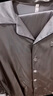 金三塔重磅真絲睡衣男100%桑蠶絲襯衫式時尚家居服絲綢睡衣情人節(jié)禮物 高級灰 3XL 曬單實拍圖