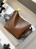 紀詩(shī)哲輕奢包包女包女士單肩包新款斜挎水桶包送女友老婆生日禮物 咖啡色 曬單實(shí)拍圖