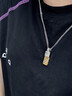 AWNL 【馬思唯同款】荷魯斯之眼項鏈男吊墜飾品送男友七夕情人節(jié)禮物 圖畫石項鏈鈦鋼鏈款 61.5CM 曬單實拍圖