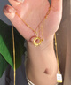 瑞諾黃金太陽花項(xiàng)鏈女新款時(shí)尚潮流鎖骨鏈999足金套鏈生日禮物送女友 精美包裝 曬單實(shí)拍圖