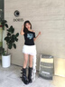 STELLA WEISZ傳祺女鞋堆堆褲管靴馬丁靴騎士靴女中長筒靴煙筒靴子2025秋新款 黑色中筒 39 曬單實(shí)拍圖