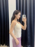 蕉樹美背吊帶內搭女夏季薄款內衣帶胸墊背心文胸一體白色打底外穿上衣 奶白色 L （(100-120斤) 曬單實拍圖