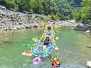 INTEX 58802充氣扶手靠背浮排水上休閑沖浪浮排兒童玩具 藍銀隨機發(fā) 曬單實拍圖