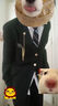 畫枕眠（HUAZHENMIAN）西裝男套裝學(xué)生校園學(xué)院風(fēng)襯衫畢業(yè)班服全套西服墊肩外套dk制服 W63+DC02+C58藏青 XL 曬單實拍圖